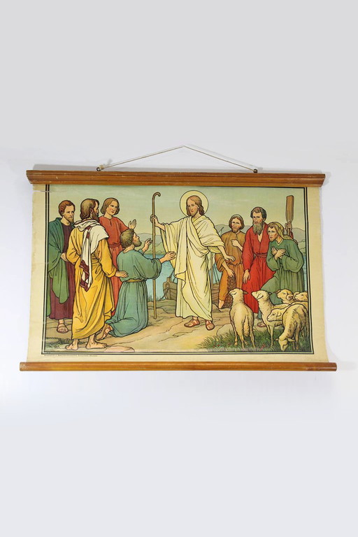 Schulkarte Jesus Buchhandlung Brüssel 54 x 82