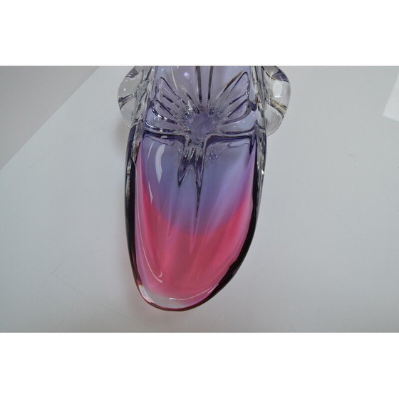 Image 1 of Längliches Kunstglas Schale von Josef Hospodka für Glasswork Chřibská, Tschechoslowakei 1960