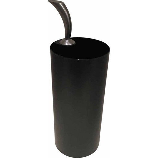 Regenschirmständer "Golf" aus schwarzem Kunststoff und Chrom, 1970