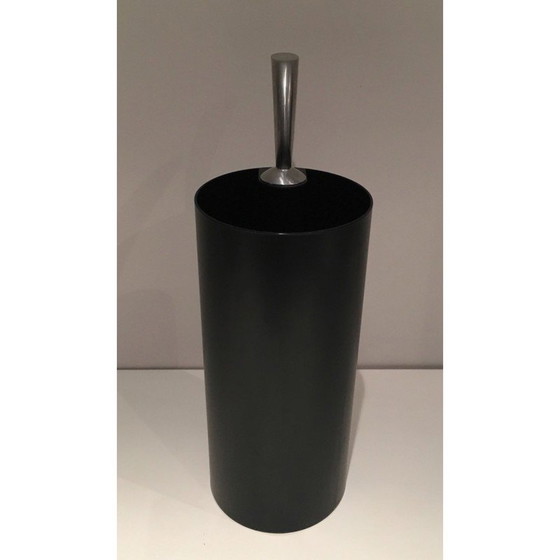 Image 1 of Regenschirmständer "Golf" aus schwarzem Kunststoff und Chrom, 1970