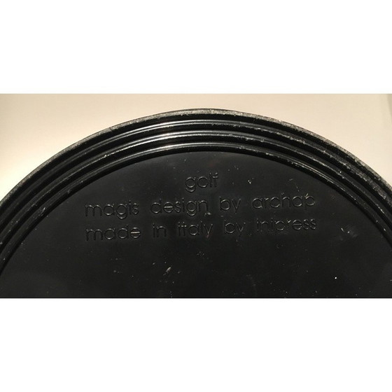 Image 1 of Regenschirmständer "Golf" aus schwarzem Kunststoff und Chrom, 1970