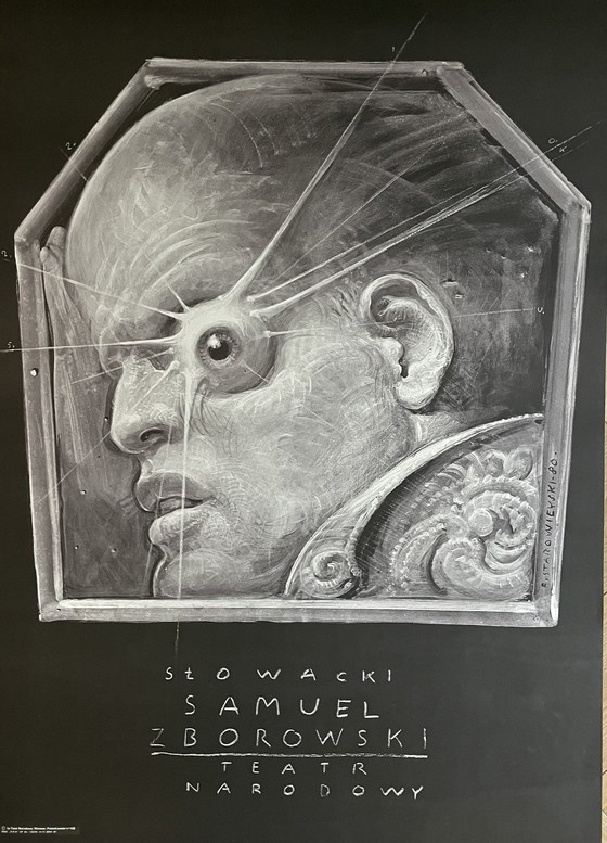 Image 1 of Franciszek A.B. Bilberstein-Starowieyski (1930-2009), Samuel Zborowski, 1980, Plakat Nr. 102, Copyright Nationaltheater