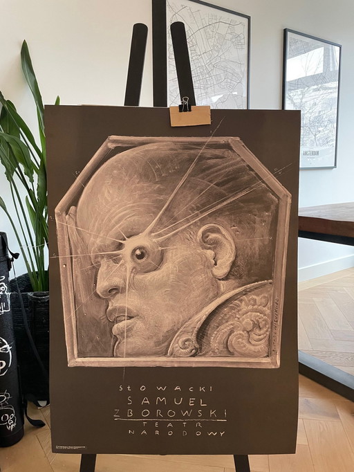 Franciszek A.B. Bilberstein-Starowieyski (1930-2009), Samuel Zborowski, 1980, Plakat Nr. 102, Copyright Nationaltheater