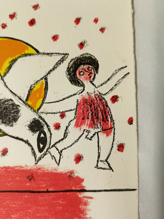 Image 1 of 1986 Corneille - Frau und Vogel: Der Tanz in der Sonne