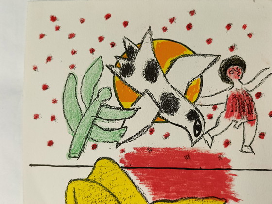 Image 1 of 1986 Corneille - Frau und Vogel: Der Tanz in der Sonne