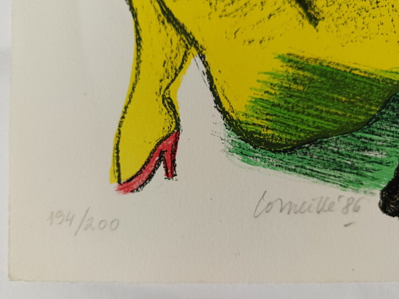 Image 1 of 1986 Corneille - Frau und Vogel: Der Tanz in der Sonne