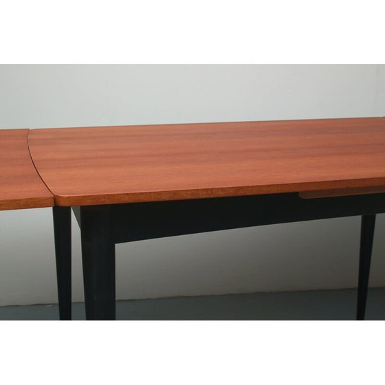 Image 1 of Vintage ausziehbarer Esstisch Teak, 1960er Jahre