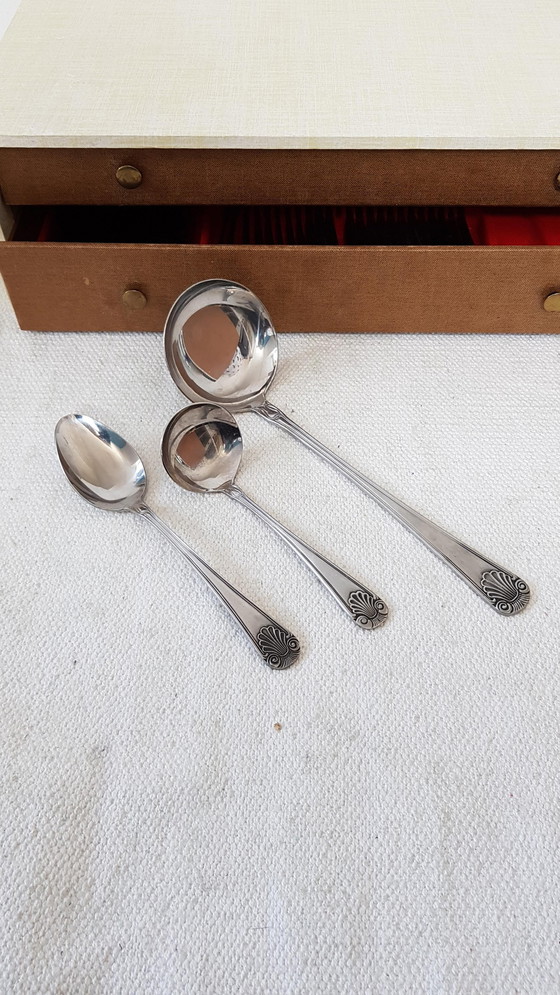 Image 1 of Brocante Besteckkassette Edelstahl