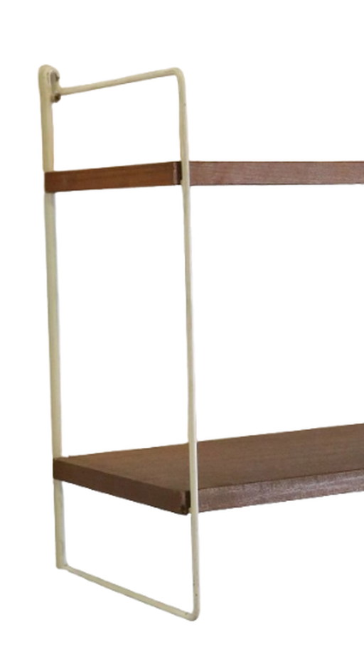 Wandregal mit Holzböden 'Tewel' vintage
