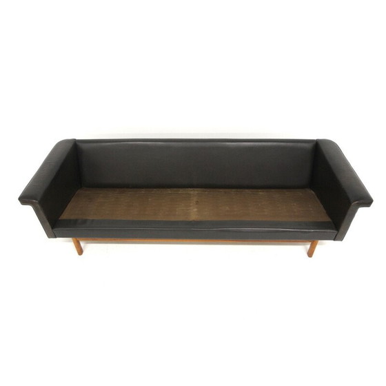 Image 1 of Vintage 3-Sitzer Ledersofa von Karl Erik Ekselius für Joc Vetlanda, Schweden 1950