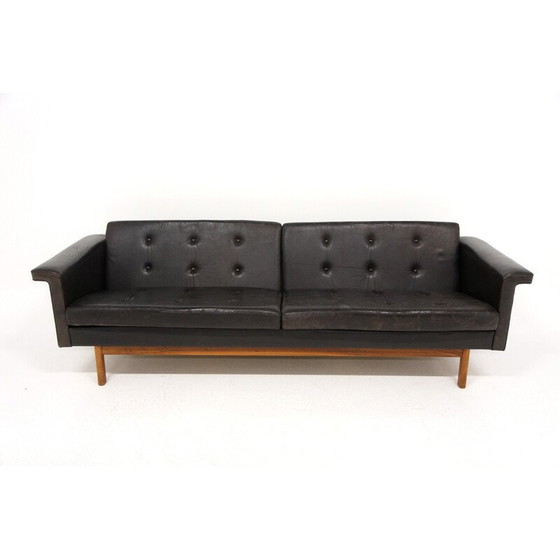 Image 1 of Vintage 3-Sitzer Ledersofa von Karl Erik Ekselius für Joc Vetlanda, Schweden 1950