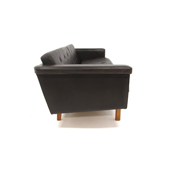 Image 1 of Vintage 3-Sitzer Ledersofa von Karl Erik Ekselius für Joc Vetlanda, Schweden 1950