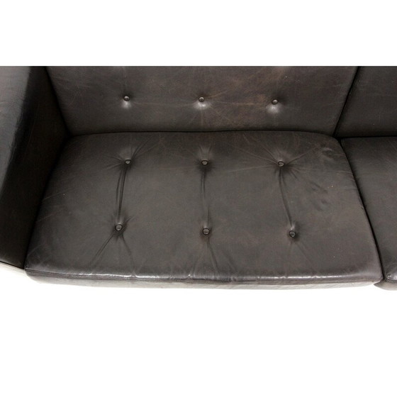 Image 1 of Vintage 3-Sitzer Ledersofa von Karl Erik Ekselius für Joc Vetlanda, Schweden 1950