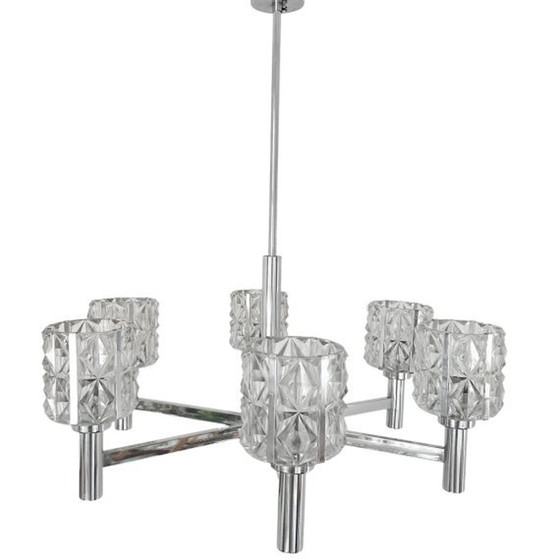 Image 1 of Mid Century modern Kronleuchter Chrom 1970er