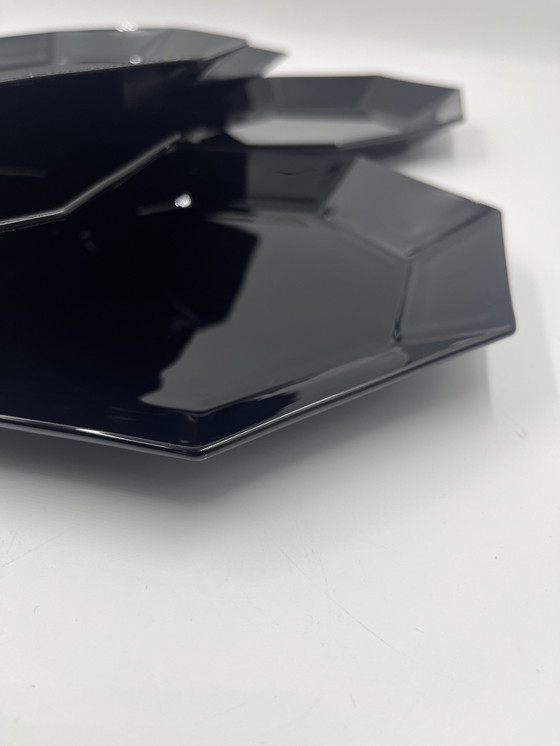 Image 1 of Set Von 7 Flachen Tellern Schwarz Arcoroc