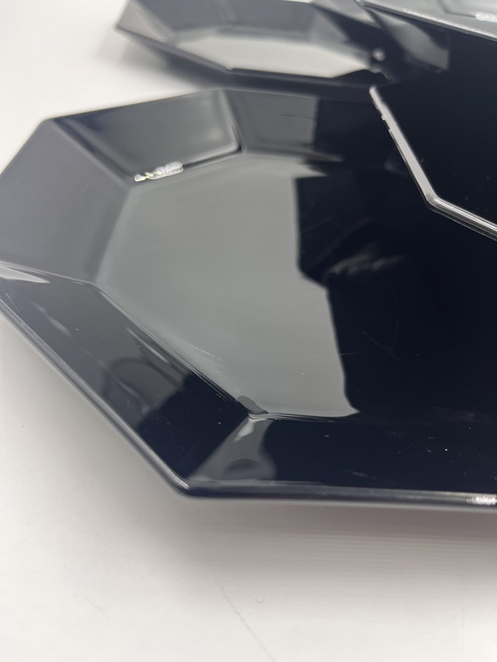 Image 1 of Set Von 7 Flachen Tellern Schwarz Arcoroc