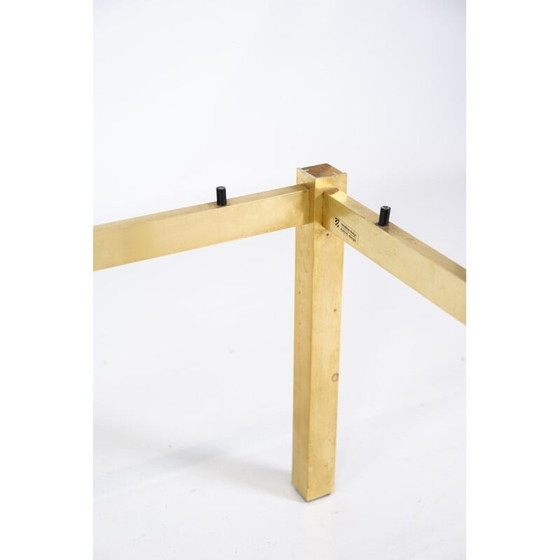 Image 1 of Vintage Couchtisch mit vergoldetem Metall und Palisanderholzgestell von Bendixen, 1970