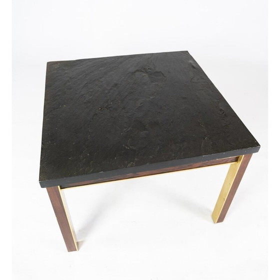 Image 1 of Vintage Couchtisch mit vergoldetem Metall und Palisanderholzgestell von Bendixen, 1970