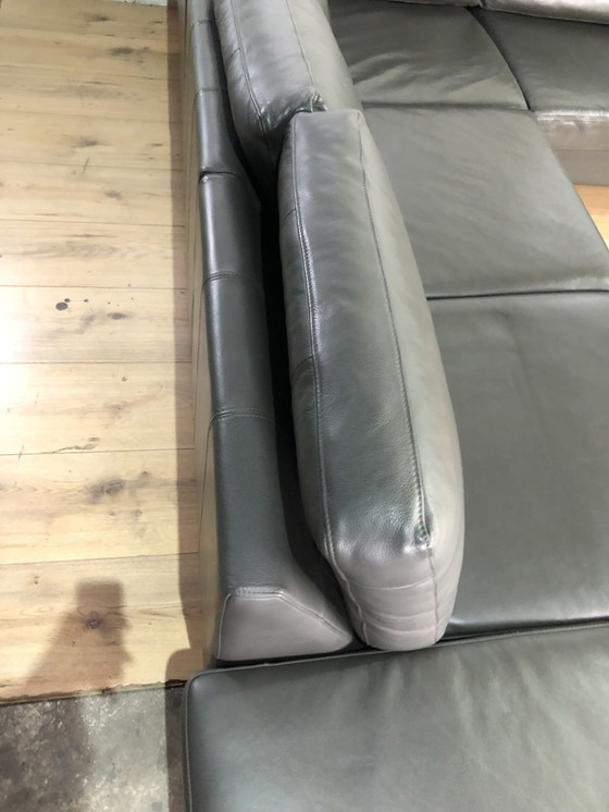 Image 1 of Boconcept Ledersofa Grau Ledercouch Lederecksofa Sofa Couch Ecksofa