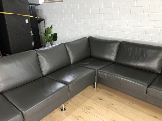 Image 1 of Boconcept Ledersofa Grau Ledercouch Lederecksofa Sofa Couch Ecksofa