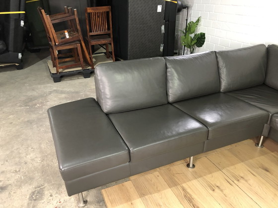 Image 1 of Boconcept Ledersofa Grau Ledercouch Lederecksofa Sofa Couch Ecksofa