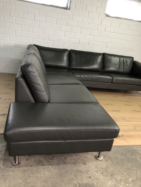 Image 1 of Boconcept Ledersofa Grau Ledercouch Lederecksofa Sofa Couch Ecksofa