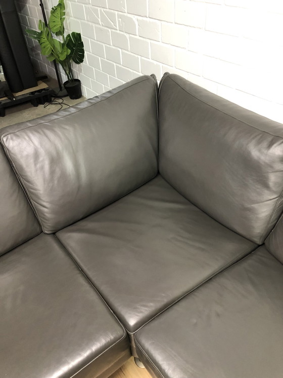 Image 1 of Boconcept Ledersofa Grau Ledercouch Lederecksofa Sofa Couch Ecksofa