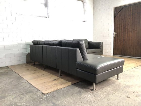 Image 1 of Boconcept Ledersofa Grau Ledercouch Lederecksofa Sofa Couch Ecksofa