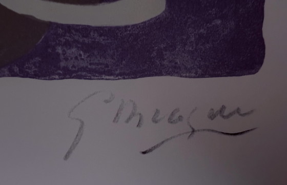 Image 1 of Georges Braque: "Composition Étoilée, 1986" Signiert in der Platte.