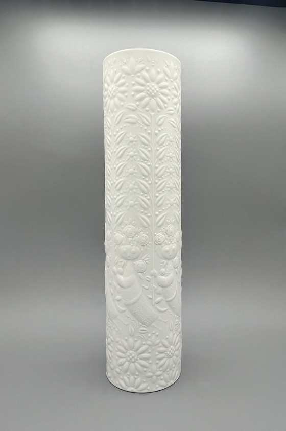 Image 1 of Rosenthal Studio-Linie Weiße Porzellanvase von Bjørn Wiinblad