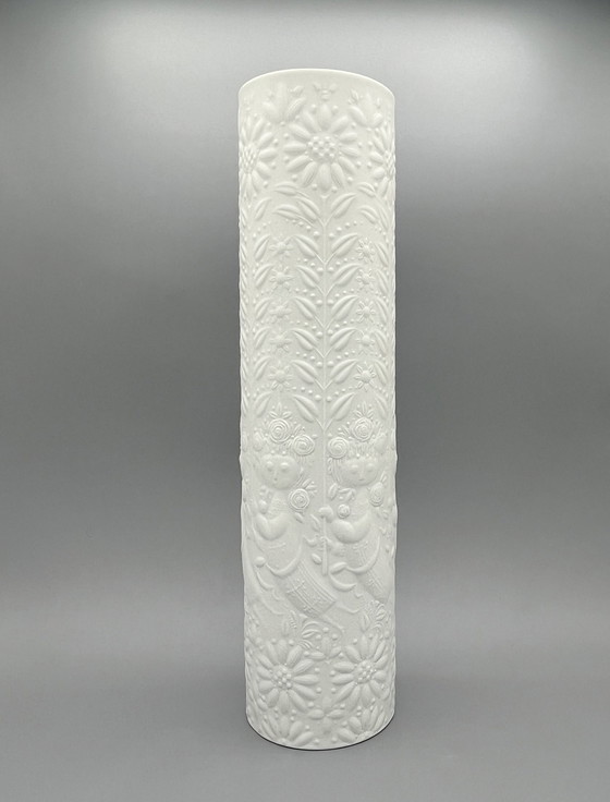Image 1 of Rosenthal Studio-Linie Weiße Porzellanvase von Bjørn Wiinblad
