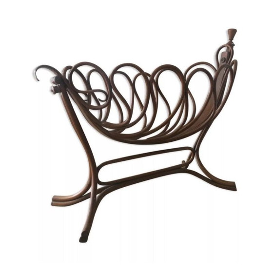 Image 1 of Vintage-Wiege aus gebogenem Buchenholz