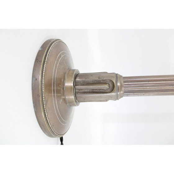 Image 1 of Vintage Secession Tischlampe aus Messing und Glas, Tschechoslowakei 1920