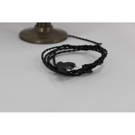 Image 1 of Vintage Secession Tischlampe aus Messing und Glas, Tschechoslowakei 1920