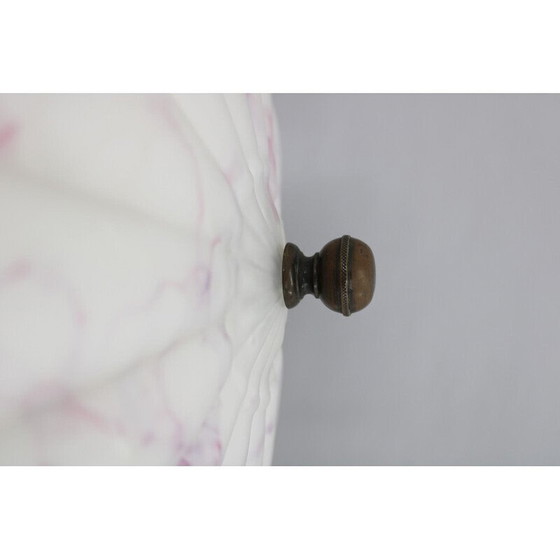 Image 1 of Vintage Secession Tischlampe aus Messing und Glas, Tschechoslowakei 1920