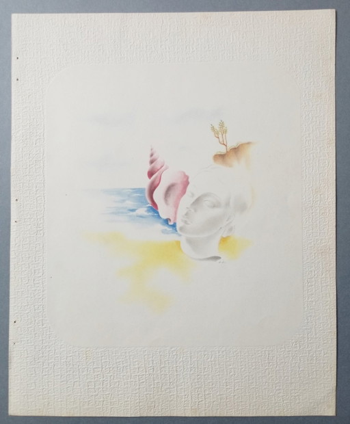 Jean Jacquelin Surrealist/Art-Deco Litograph 1930'S - Einzigartig