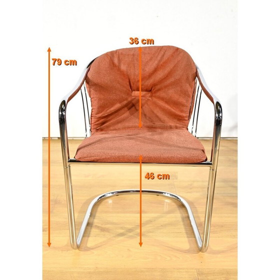 Image 1 of Satz von 6 Stühlen aus verchromtem Metall und Draht für Rima, Italien 1970