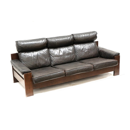 Vintage Mid Century Modern Leder Design Sofa 757 von Harry De Groot für Leolux, 1970er Jahre