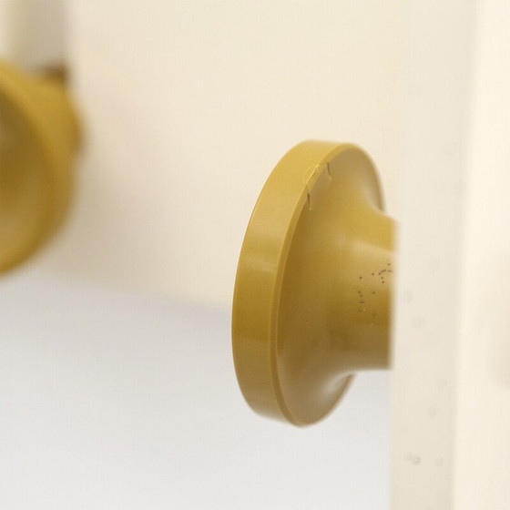 Image 1 of Vintage-Garderobe mit gelben Haken von Fiarm, 1970er Jahre