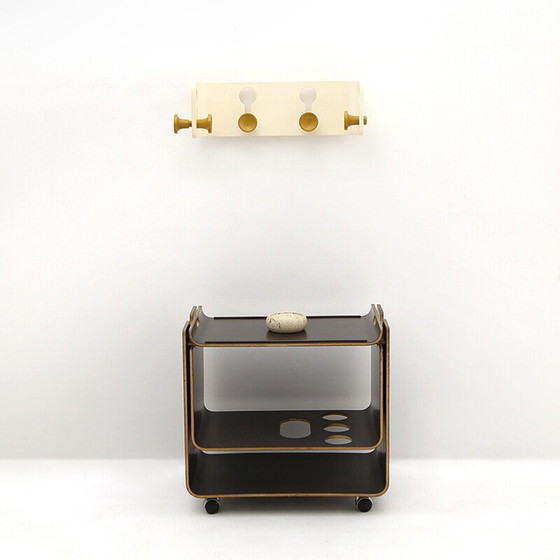 Image 1 of Vintage-Garderobe mit gelben Haken von Fiarm, 1970er Jahre