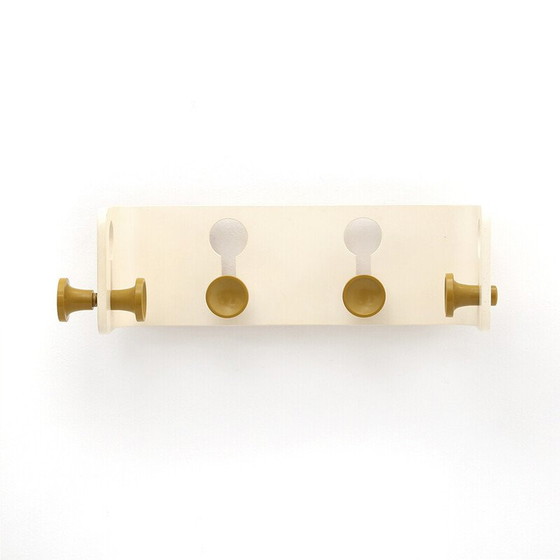Image 1 of Vintage-Garderobe mit gelben Haken von Fiarm, 1970er Jahre