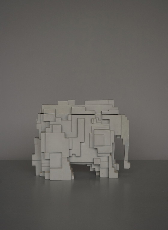 Image 1 of Kubistische Elefanten-Werbeskulptur von Sir Eduardo Paolozzi, 1973