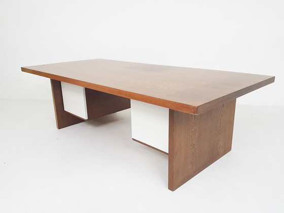 Image 1 of Großer Wenge-Schreibtisch, zugeschrieben 'T Spectrum, Niederlande 1950'S