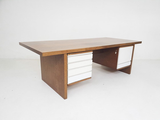 Image 1 of Großer Wenge-Schreibtisch, zugeschrieben 'T Spectrum, Niederlande 1950'S