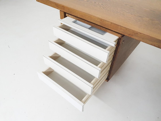 Image 1 of Großer Wenge-Schreibtisch, zugeschrieben 'T Spectrum, Niederlande 1950'S