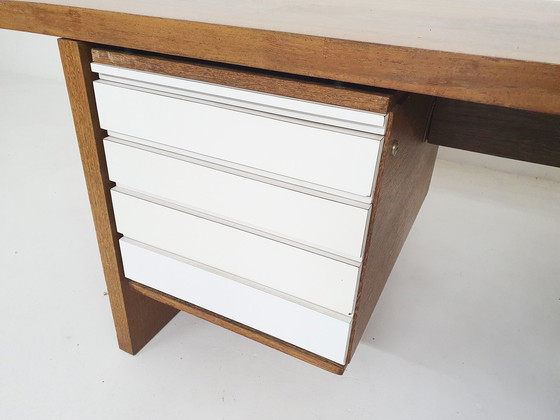 Image 1 of Großer Wenge-Schreibtisch, zugeschrieben 'T Spectrum, Niederlande 1950'S
