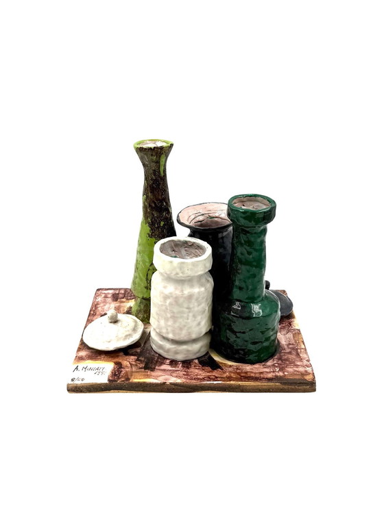 Image 1 of Arnaldo Miniati, Morandi Allegorie Skulptur, Ed. 8/50, Italien 1971