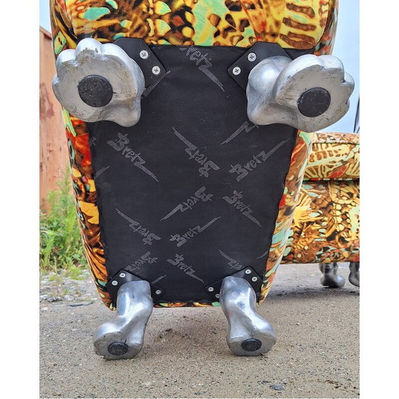 Image 1 of Ein Paar Vintage-Sessel aus mehrfarbigem Samt für Bretz, Deutschland 1990