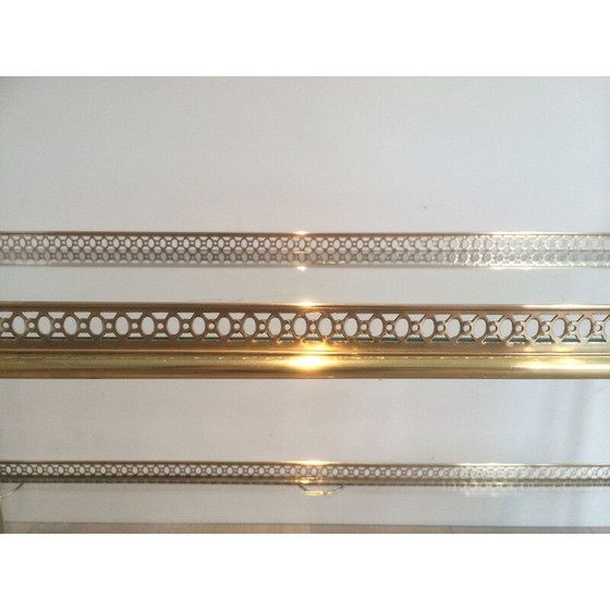 Image 1 of Neoklassizistischer Couchtisch aus Messing, 1940