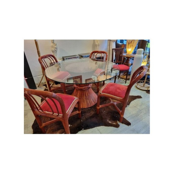 Image 1 of Vintage Maugrion Esstischgarnitur von Roche Bobois, 1980